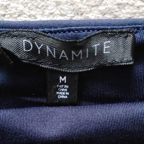 Dynamite Dark Blue Crop Top - Picture 2 of 4